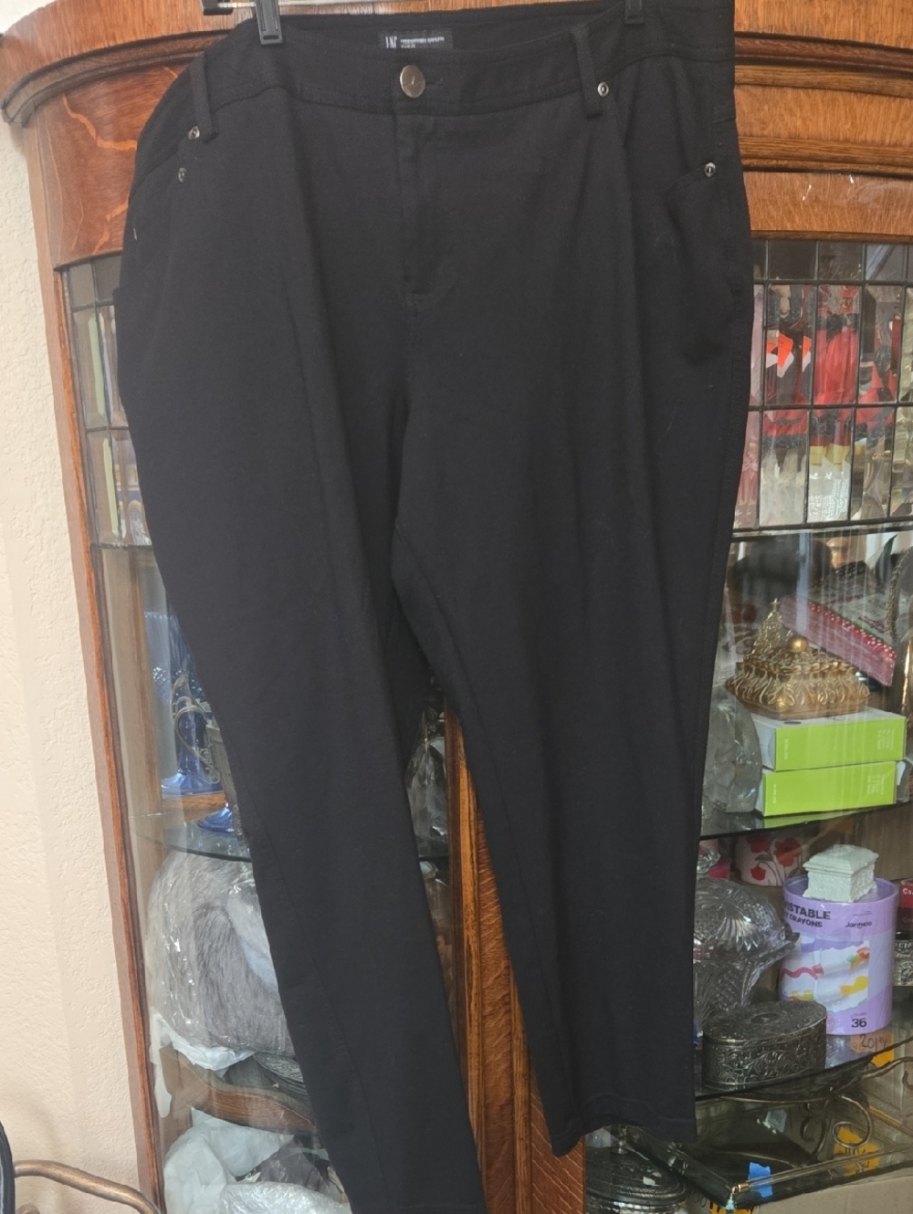 INC International Concepts Black Woman Label Stretch Pants 24WP